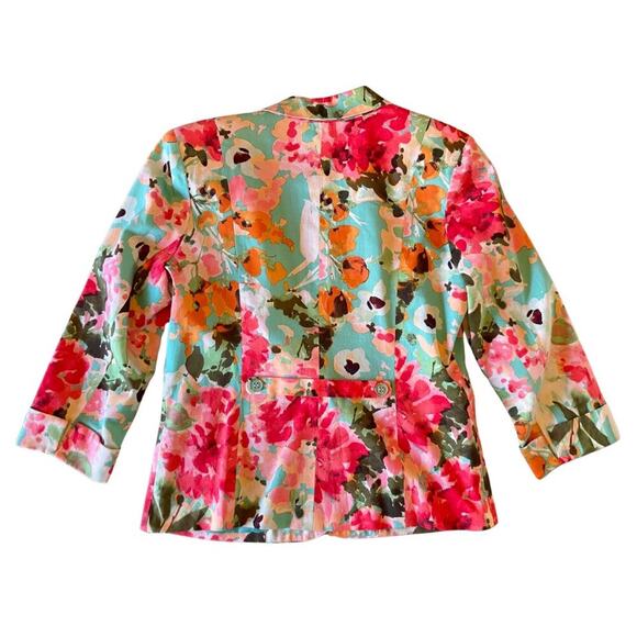 89th & Madison Floral Spring Blazer Size Small 0616J - Picture 6 of 7